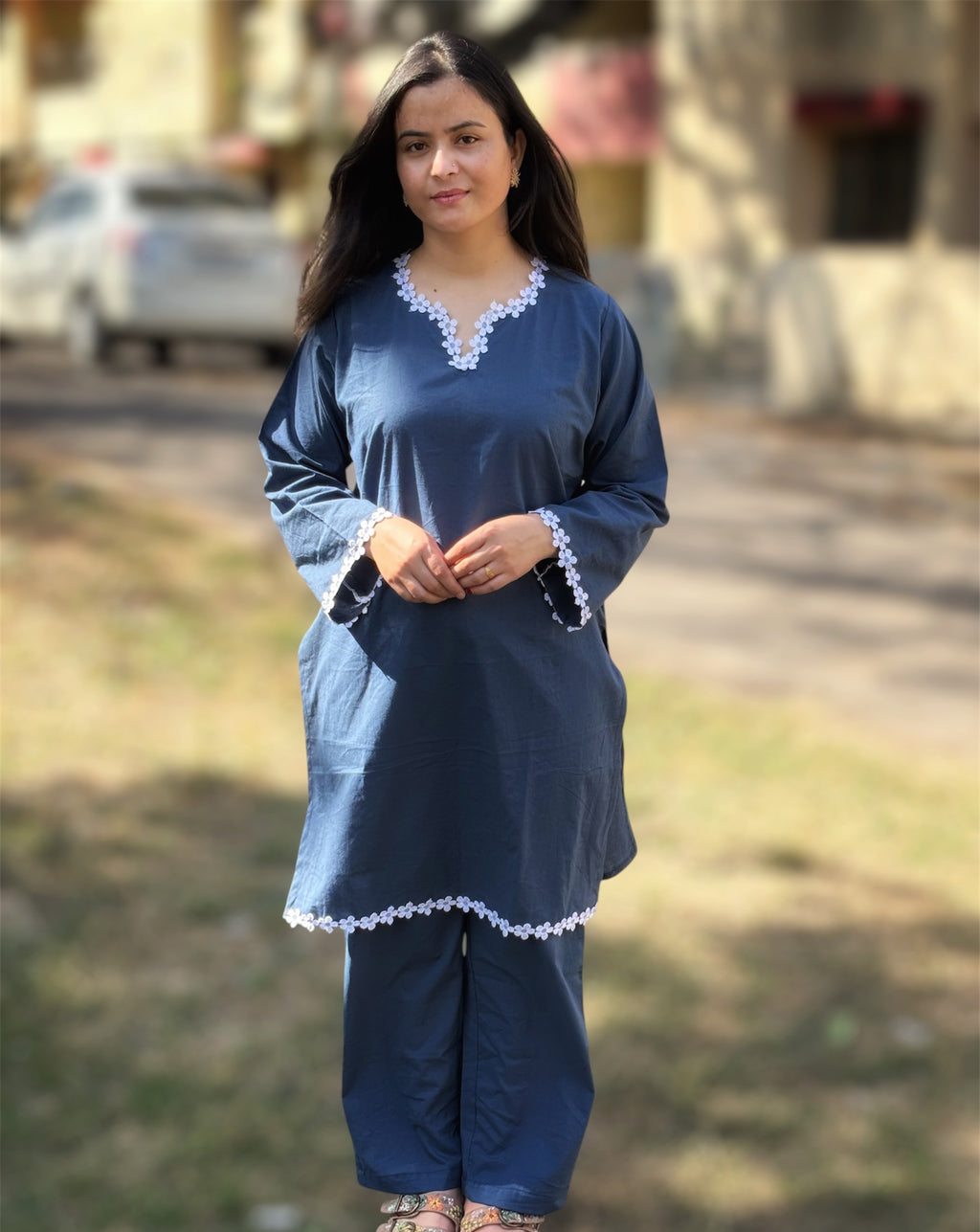 Grace Kurta Set With Lace Detailing