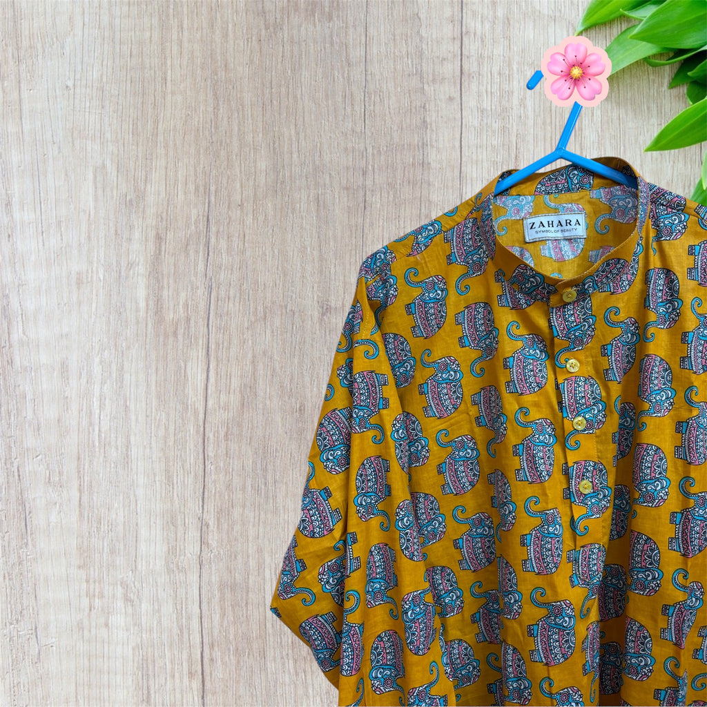 Hand Block Short Cotton Kurta