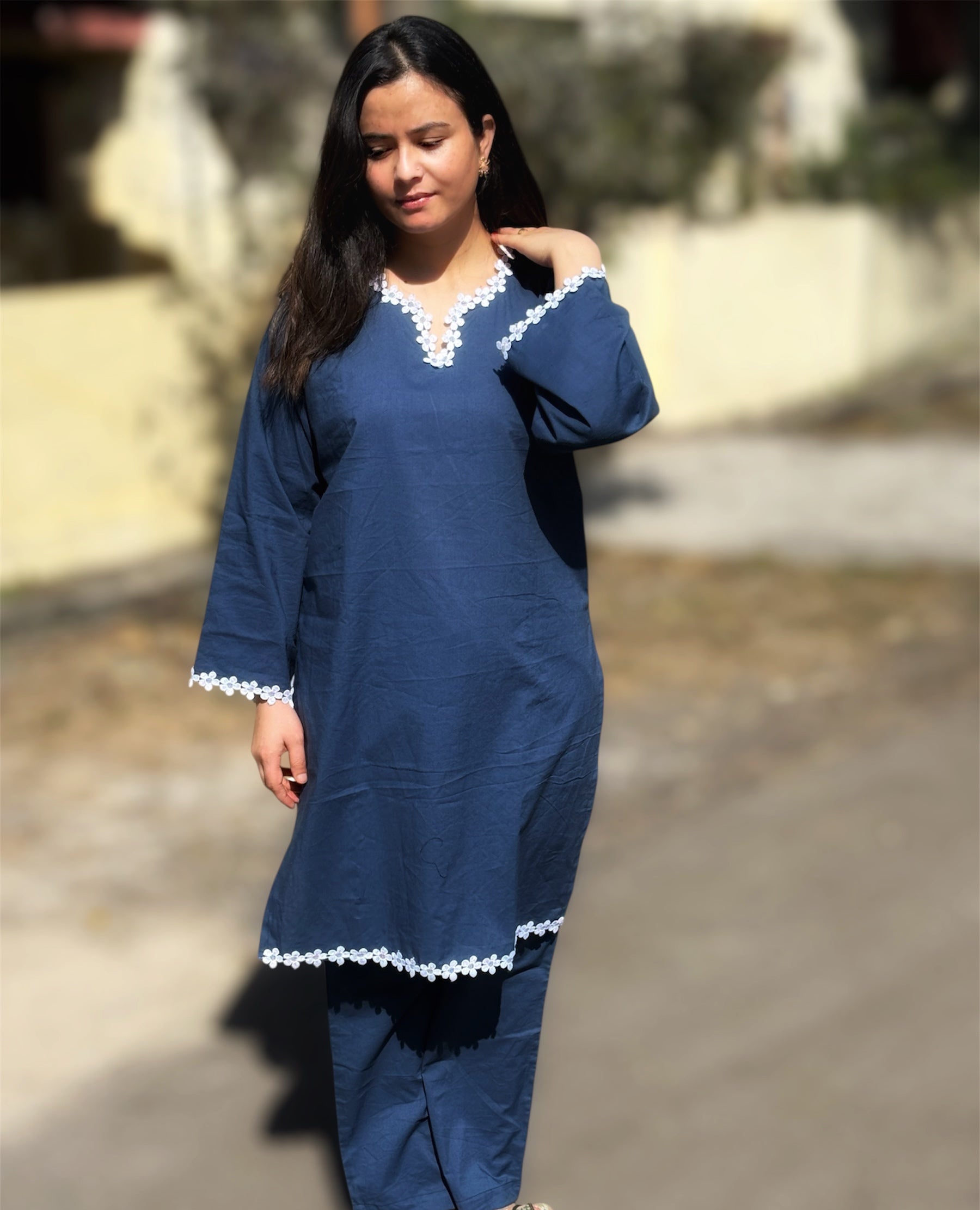 Grace Kurta Set With Lace Detailing